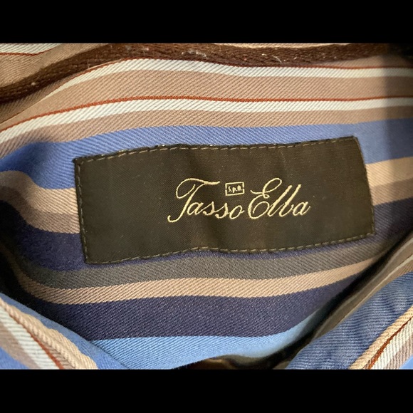 Tasso Elba Men’s Button Up Striped Shirt Sz S. - Picture 3 of 10
